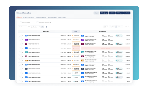 Statement Reconciliation - Automated Statement Extraction & Loading